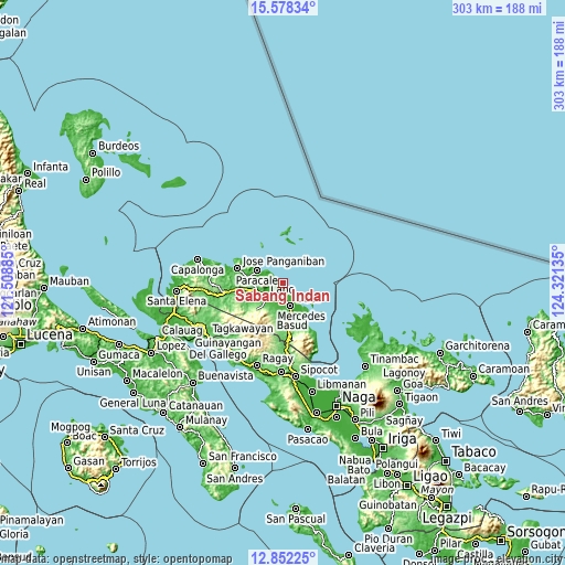 Topographic map of Sabang Indan