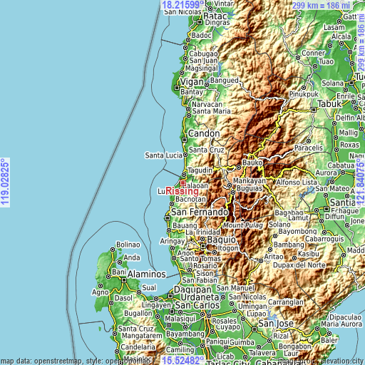 Topographic map of Rissing