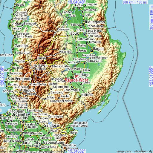 Topographic map of Ramos West