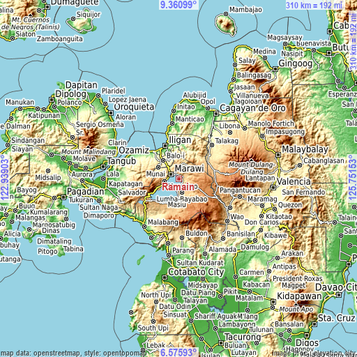 Topographic map of Ramain