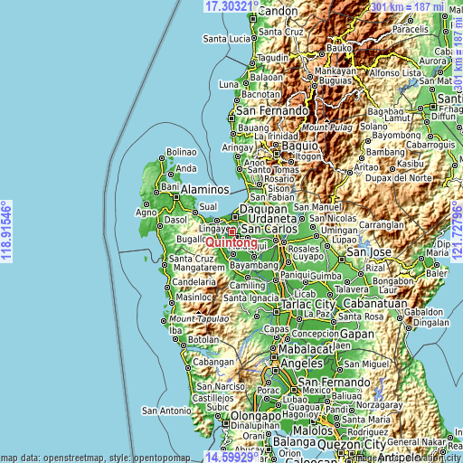 Topographic map of Quintong