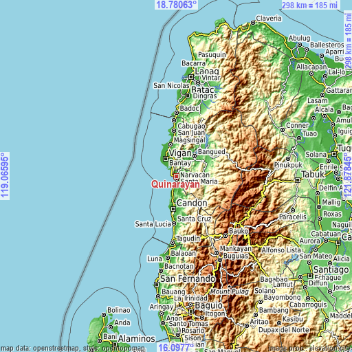 Topographic map of Quinarayan