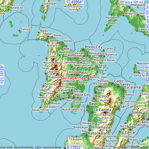 Topographic map of Quinagaringan