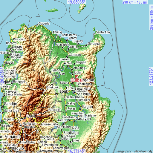 Topographic map of Quibal