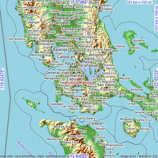 Topographic map of Puting Kahoy