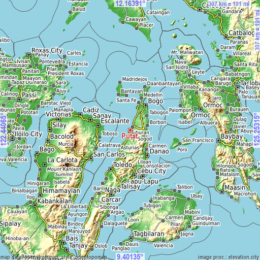 Topographic map of Putat