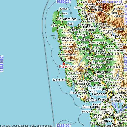 Topographic map of Purac