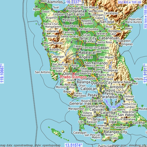 Topographic map of Prado Siongco