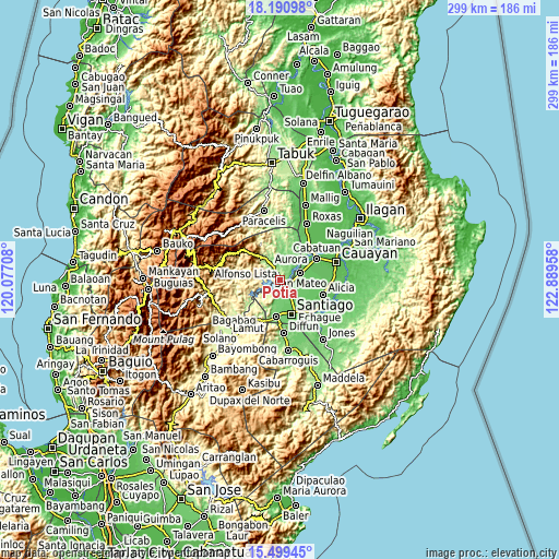 Topographic map of Potia