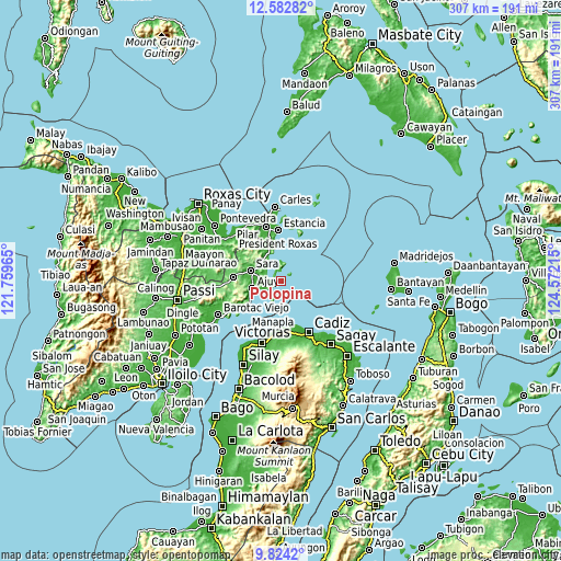 Topographic map of Polopina