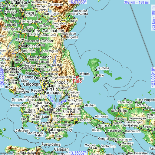 Topographic map of Pulo