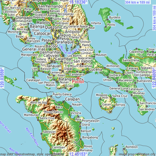 Topographic map of Poctol