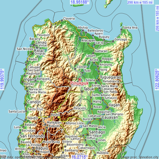 Topographic map of Pinukpuk