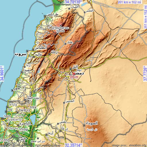 Topographic map of ‘Irbīn
