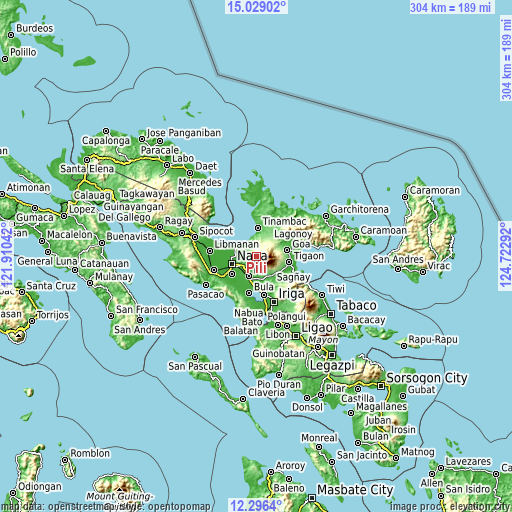 Topographic map of Pili