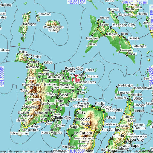 Topographic map of Pilar