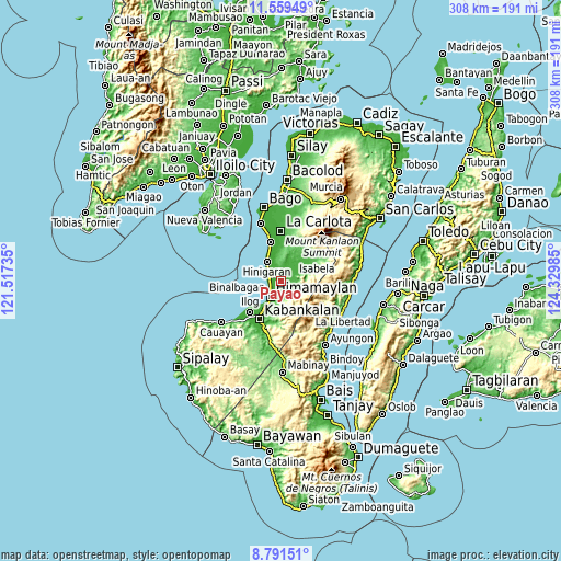 Topographic map of Payao