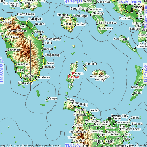 Topographic map of Pato-o