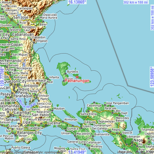 Topographic map of Patnanungan