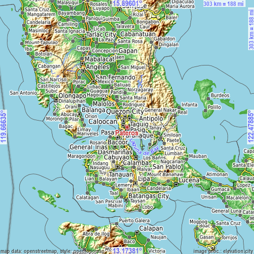 Topographic map of Pateros