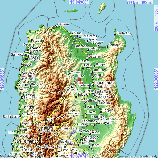 Topographic map of Pata