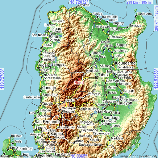 Topographic map of Pasil