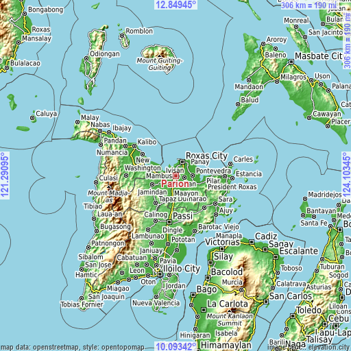 Topographic map of Parion