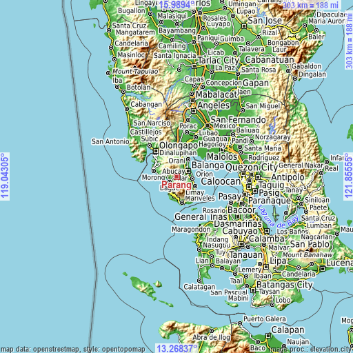 Topographic map of Parang