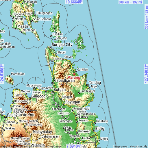 Topographic map of Parang