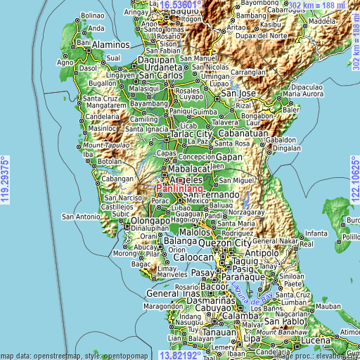 Topographic map of Panlinlang
