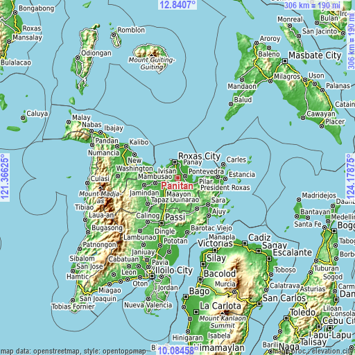 Topographic map of Panitan