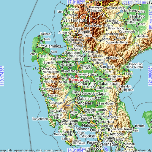 Topographic map of Paniqui