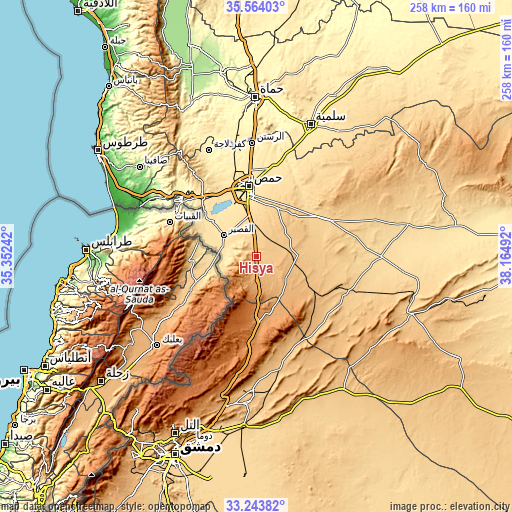 Topographic map of Hisya