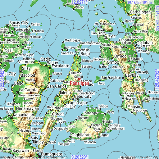 Topographic map of Panalipan