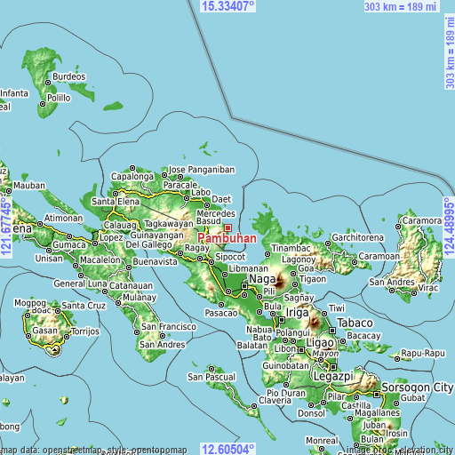 Topographic map of Pambuhan