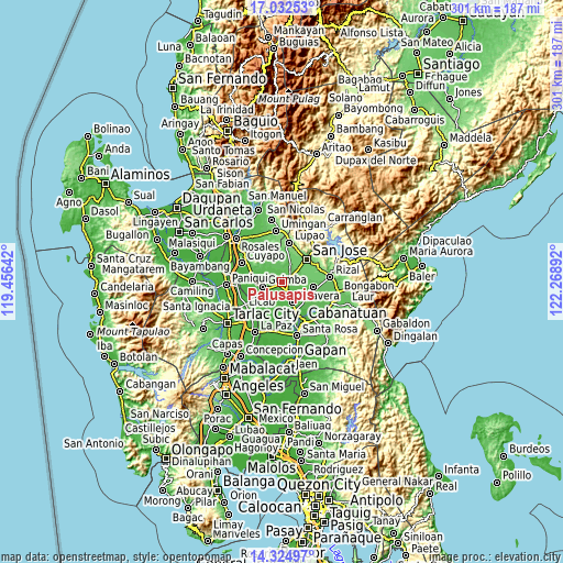 Topographic map of Palusapis