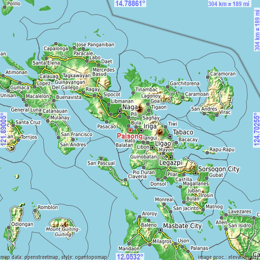 Topographic map of Palsong