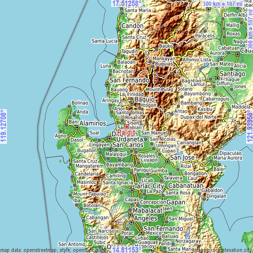 Topographic map of Paldit