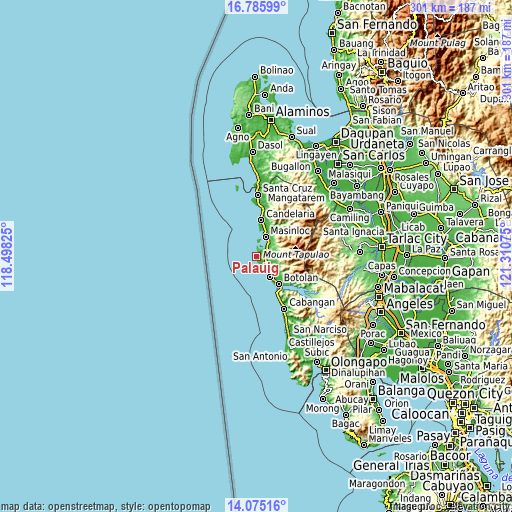 Topographic map of Palauig