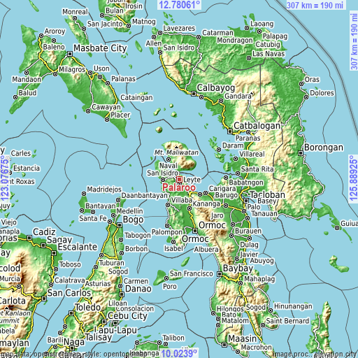 Topographic map of Palaroo