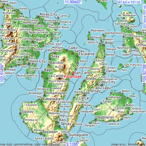 Topographic map of Palampas