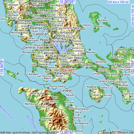 Topographic map of Paiisa