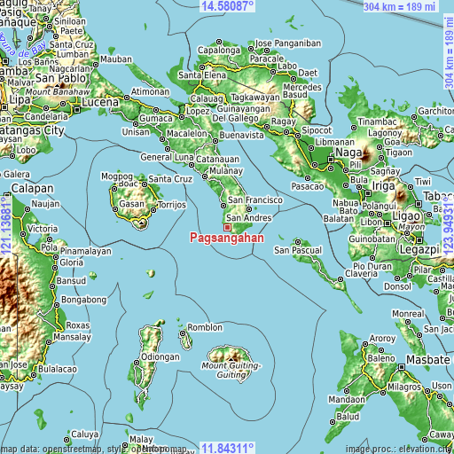 Topographic map of Pagsañgahan