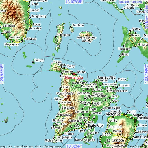 Topographic map of Numancia