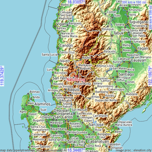 Topographic map of Natubleng