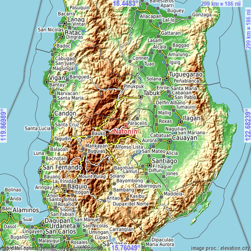 Topographic map of Natonin