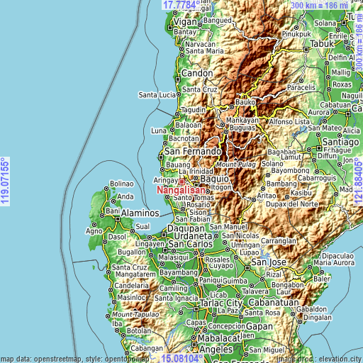 Topographic map of Nangalisan