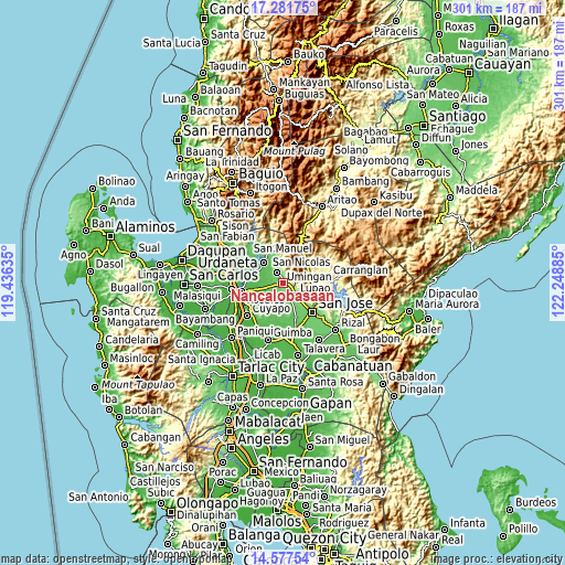 Topographic map of Nancalobasaan