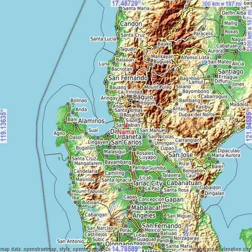 Topographic map of Nama