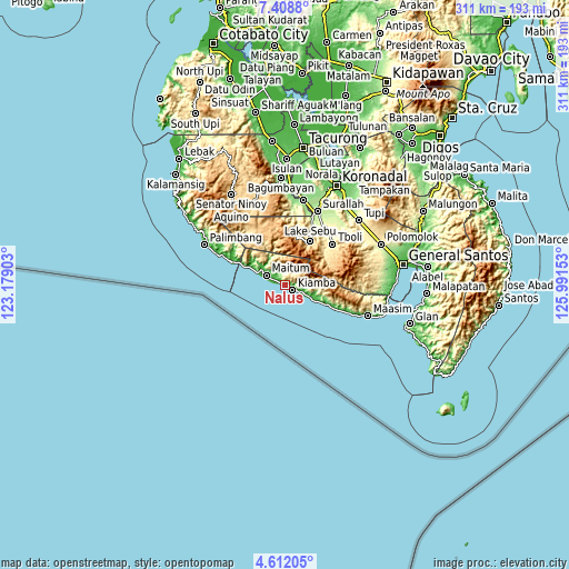 Topographic map of Nalus